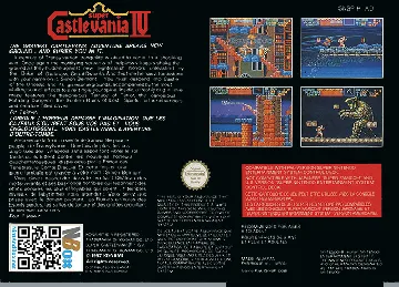 Super Castlevania IV (Europe) box cover back